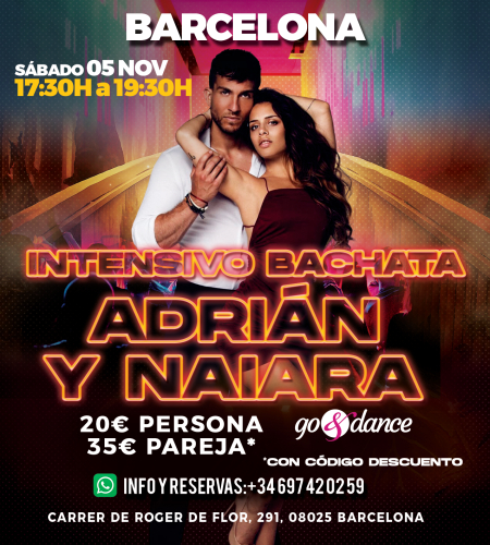 Intensivo de Bachata Adrián y Naiara - Sábado 5 Noviembre 2022