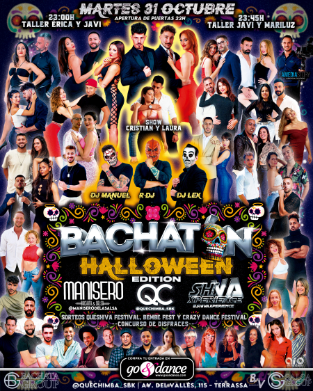 🎃🎃 BACHATÓN HALLOWEEN 🎃🎃 MARTES 31 DE OCTUBRE 🎃🎃 BY MANISERO, QUECHIMBA & SHIVA XPERIENCE 🎃🎃