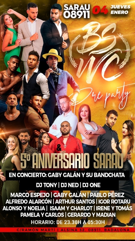 Sarau XXL Preparty Oficial BSWC & 5o Aniversario Esencia Sarau