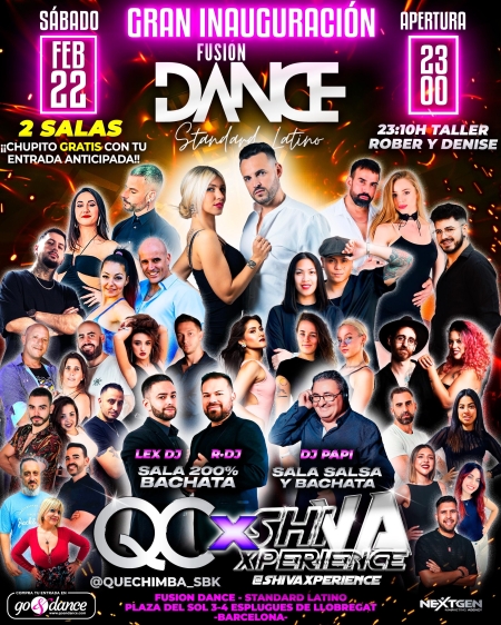 💥💥 GRAN INAUGURACIÓN QC x SHIVA en FUSIÓN DANCE STANDARD LATINO 💥💥 SÁBADO 22 de FEBRERO 💥💥